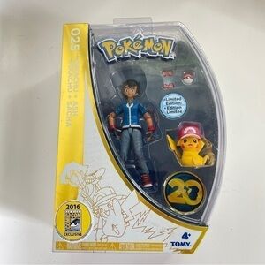 SDCC Comic Con 2016 SEALED Exclusive Pokemon 20th Anniversary Ash Pikachu Figure